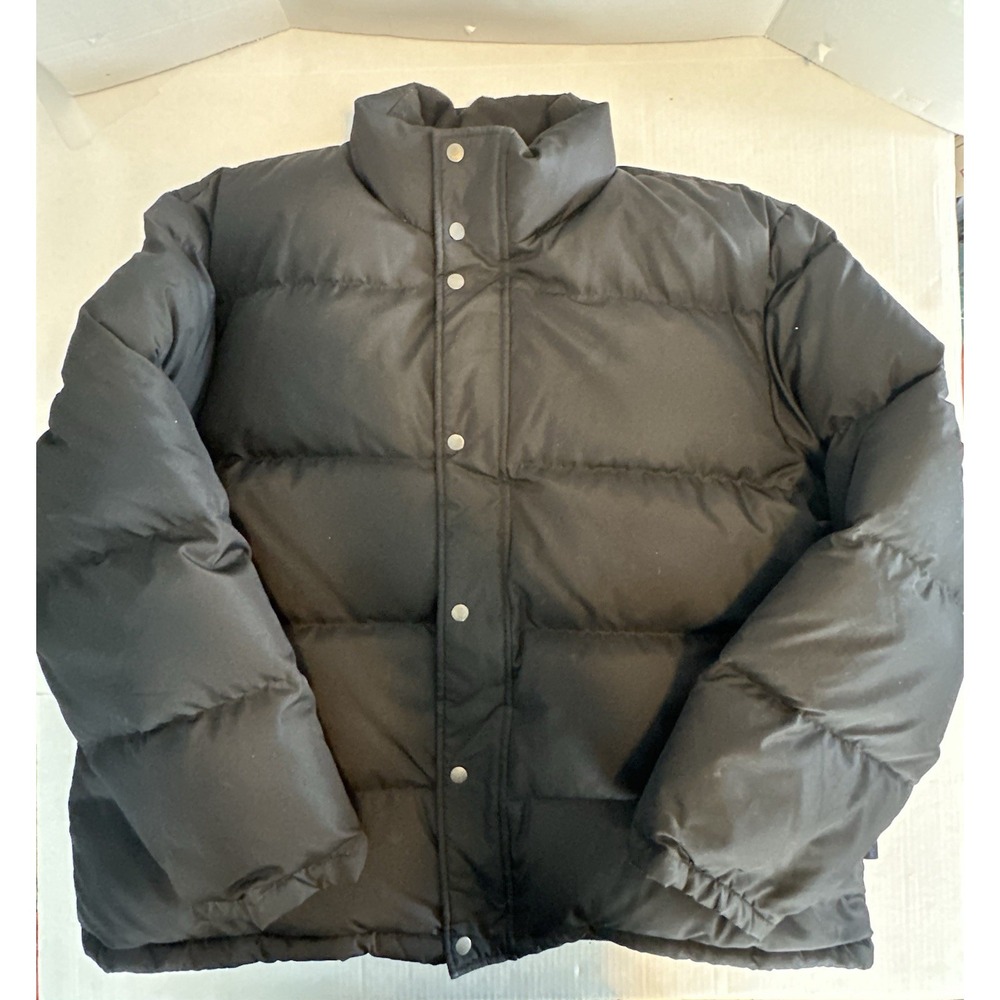 Calvin Klein Puffer Jacket Goose Down Full Zip Snap Front Black Size XXL  Men's